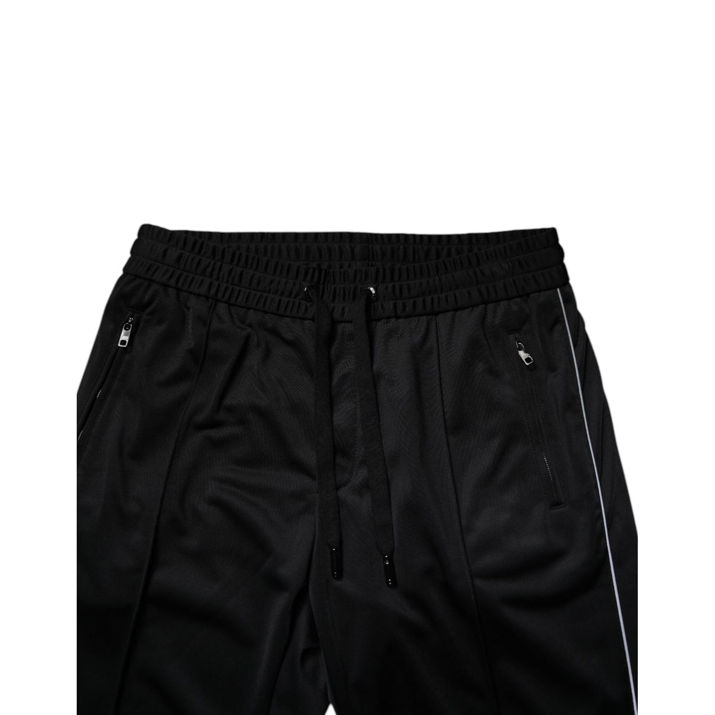 Dolce & Gabbana Black Polyester Men Jogger Sweatpants Pants Dolce & Gabbana