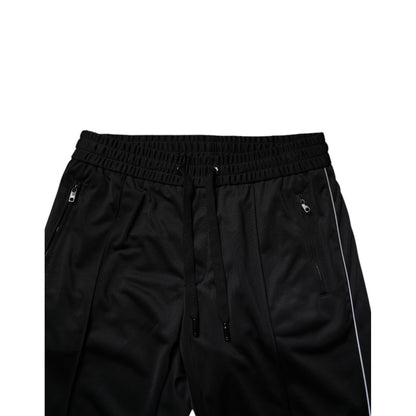 Dolce & Gabbana Black Polyester Men Jogger Sweatpants Pants Dolce & Gabbana