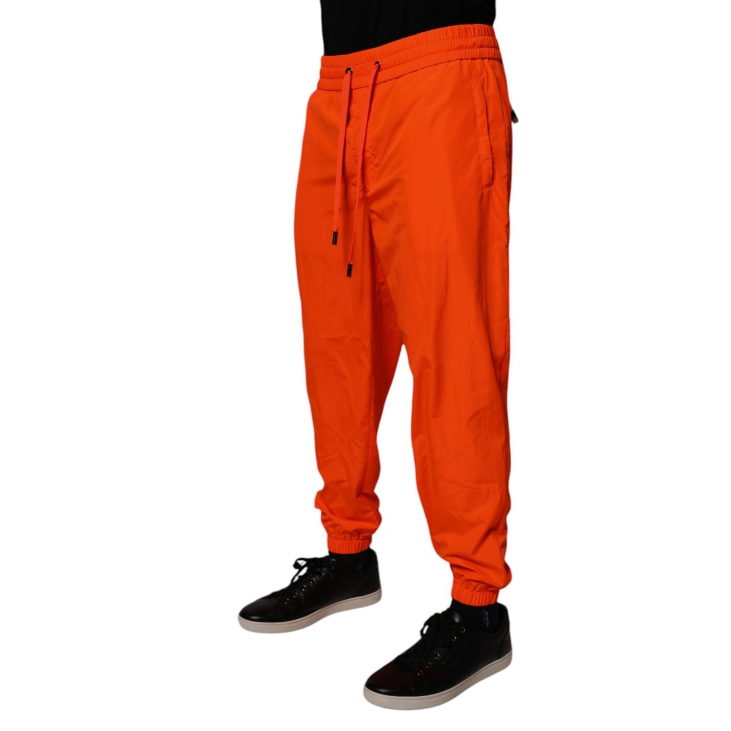 Dolce & Gabbana Orange Polyester Men Jogger Sweatpants Pants Dolce & Gabbana