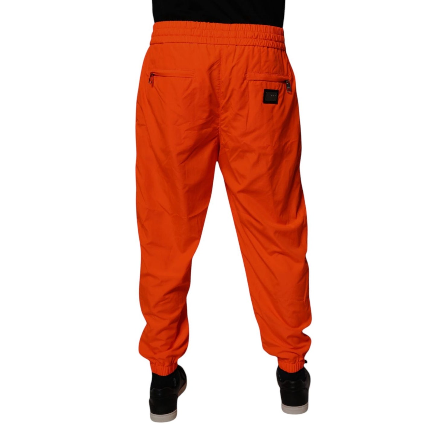 Dolce & Gabbana Orange Polyester Men Jogger Sweatpants Pants Dolce & Gabbana