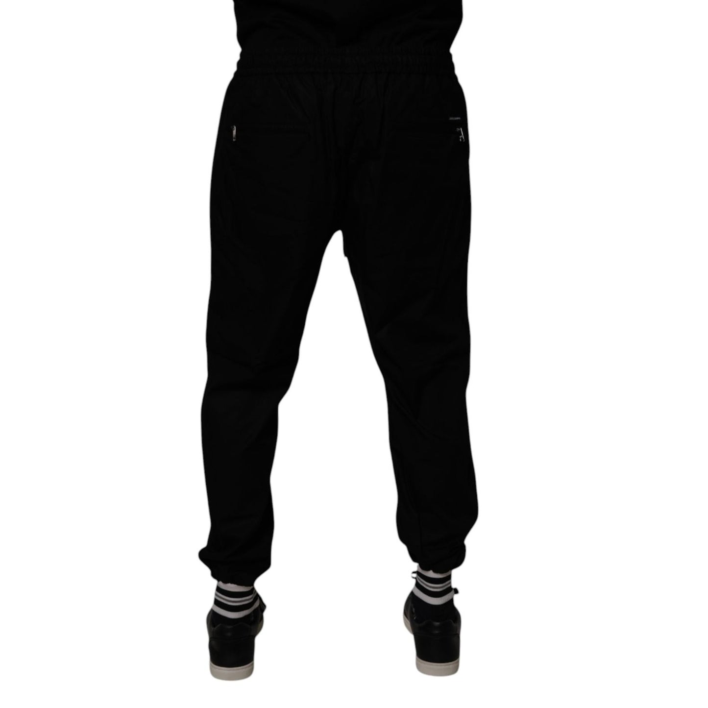 Dolce & Gabbana Black Cotton Men Jogger Sweatpants Pants Dolce & Gabbana