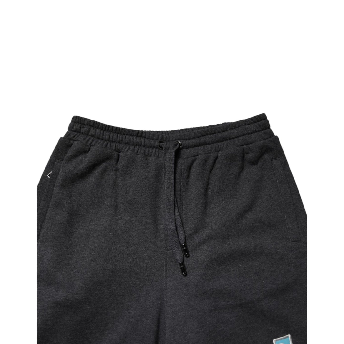 Dolce & Gabbana Dark Gray Cotton Layered Straight Sweatpants Pants Dolce & Gabbana