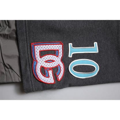 Dolce & Gabbana Dark Gray Cotton Layered Straight Sweatpants Pants Dolce & Gabbana