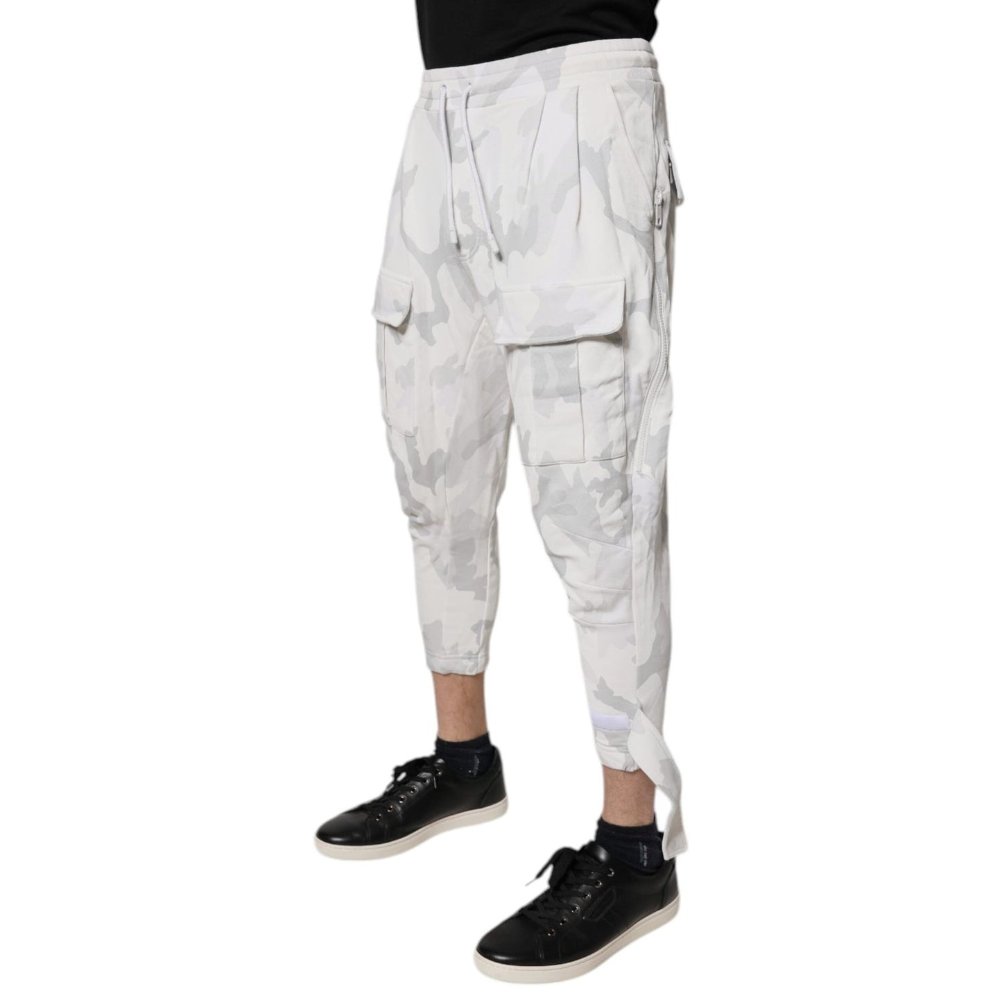 Dolce & Gabbana White Camouflage Cargo Jogger Sweatpants Pants Dolce & Gabbana