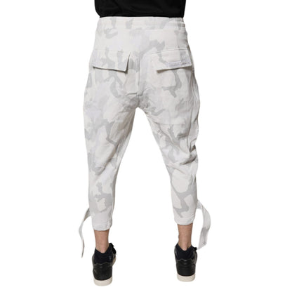 Dolce & Gabbana White Camouflage Cargo Jogger Sweatpants Pants Dolce & Gabbana