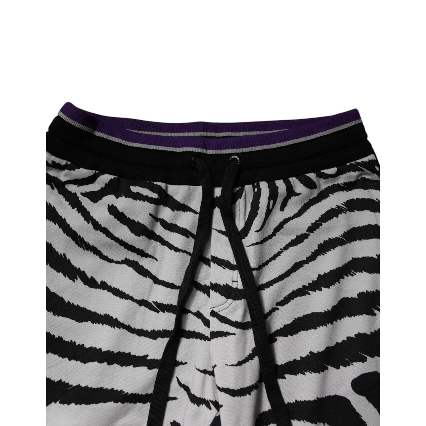 Dolce & Gabbana Black White Zebra Men Jogger Sweatpants Pants Dolce & Gabbana