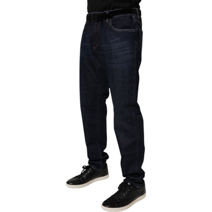 Dolce & Gabbana Dark Blue Cotton Stretch Skinny Denim Jeans