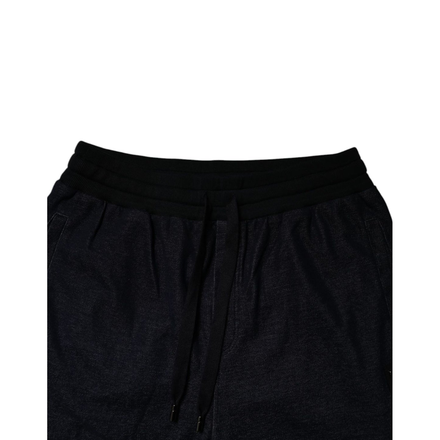 Dolce & Gabbana Black Jacquard Cotton Jogger Sweatpants Pants Dolce & Gabbana