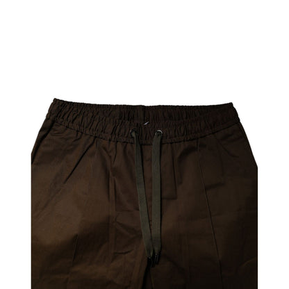 Dolce & Gabbana Brown Cotton Stretch Jogger Sweatpants Pants Dolce & Gabbana