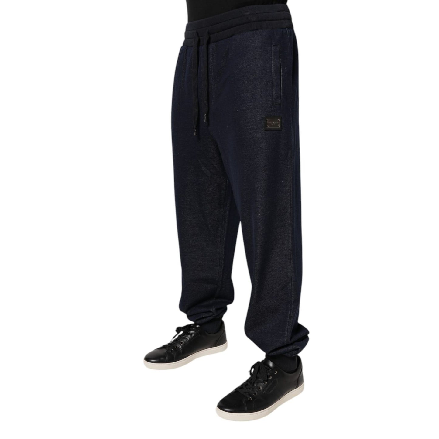 Dolce & Gabbana Black Jacquard Jogger Men Sweatpants Pants Dolce & Gabbana