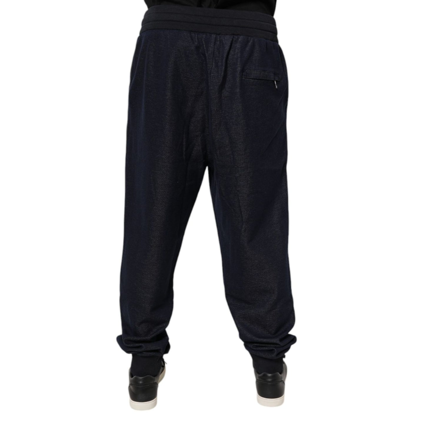 Dolce & Gabbana Black Jacquard Jogger Men Sweatpants Pants Dolce & Gabbana