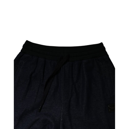 Dolce & Gabbana Black Jacquard Jogger Men Sweatpants Pants Dolce & Gabbana