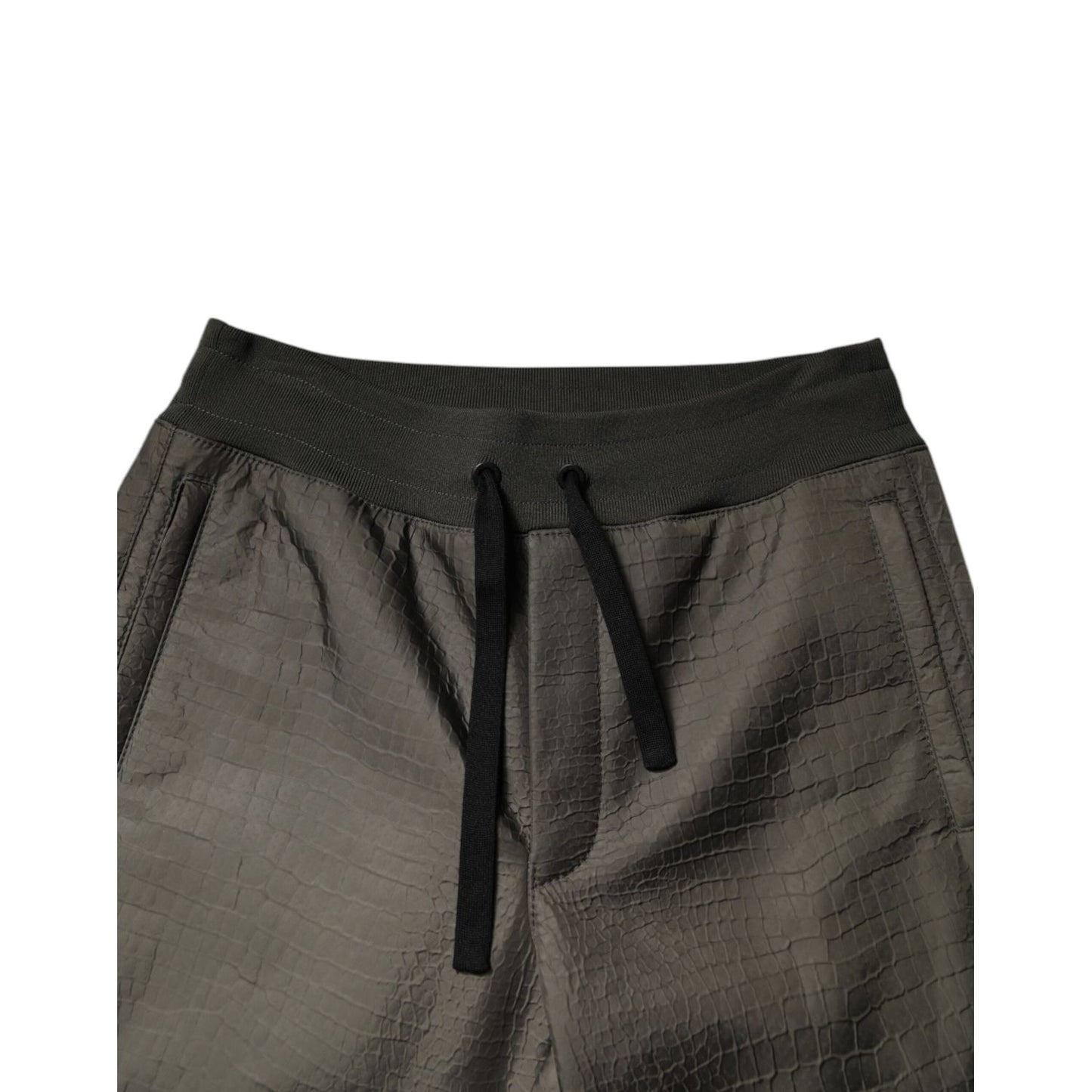 Dolce & Gabbana Brown Lambskin Leather Men Sweatpants Pants Dolce & Gabbana