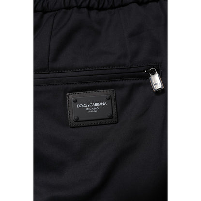 Dolce & Gabbana Dark Blue Cotton Men Jogger Sweatpants Pants