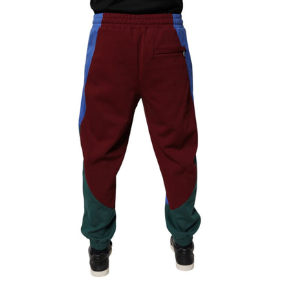 Dolce & Gabbana Multicolor Cotton Men Jogger Sweatpants Pants Dolce & Gabbana