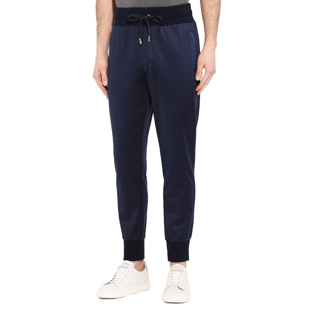 Dolce & Gabbana Blue Silk Pant