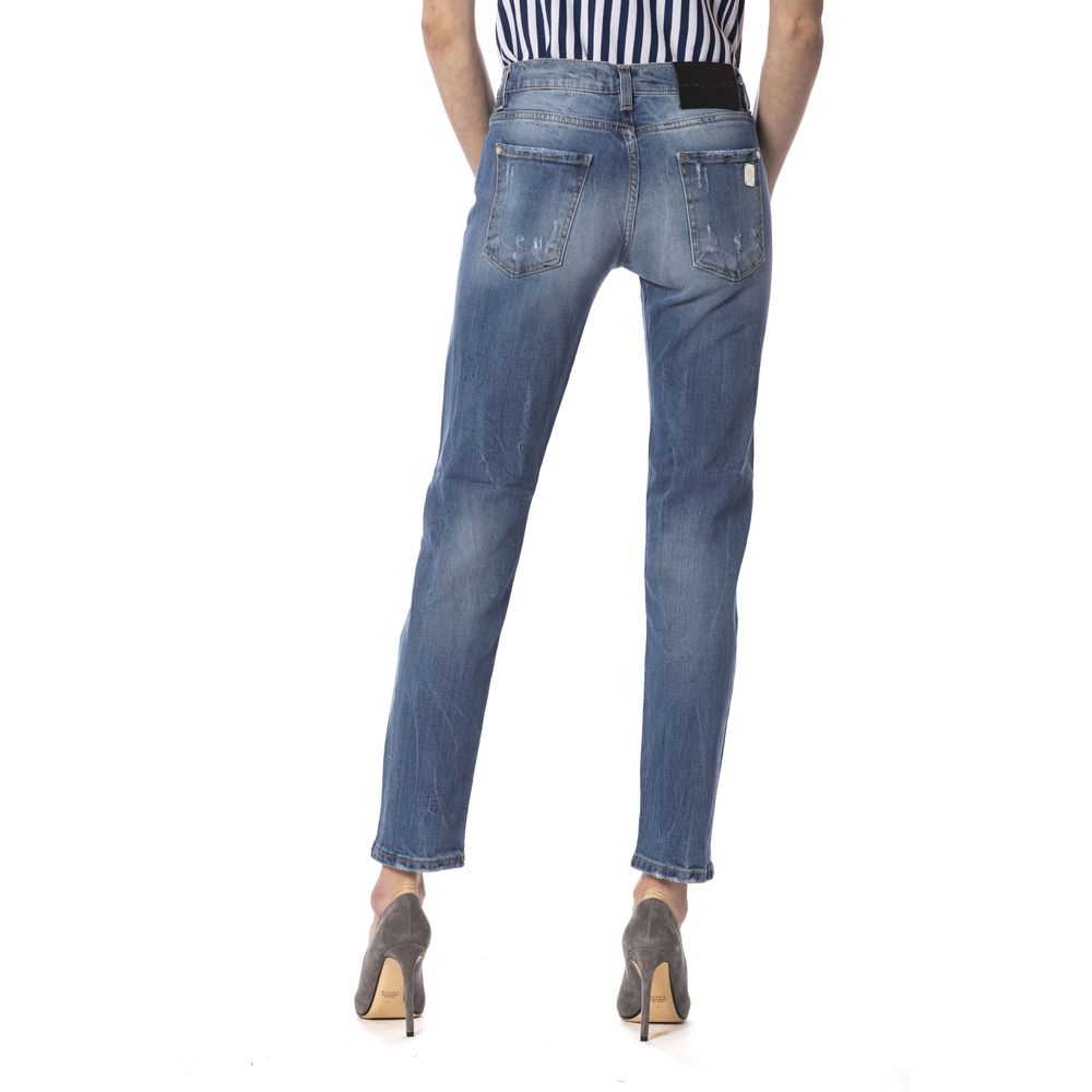 Frankie Morello Blue Other Fibres Jeans Denim