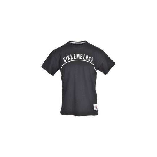Bikkembergs Black Cotton T-Shirt BI-1337-XL