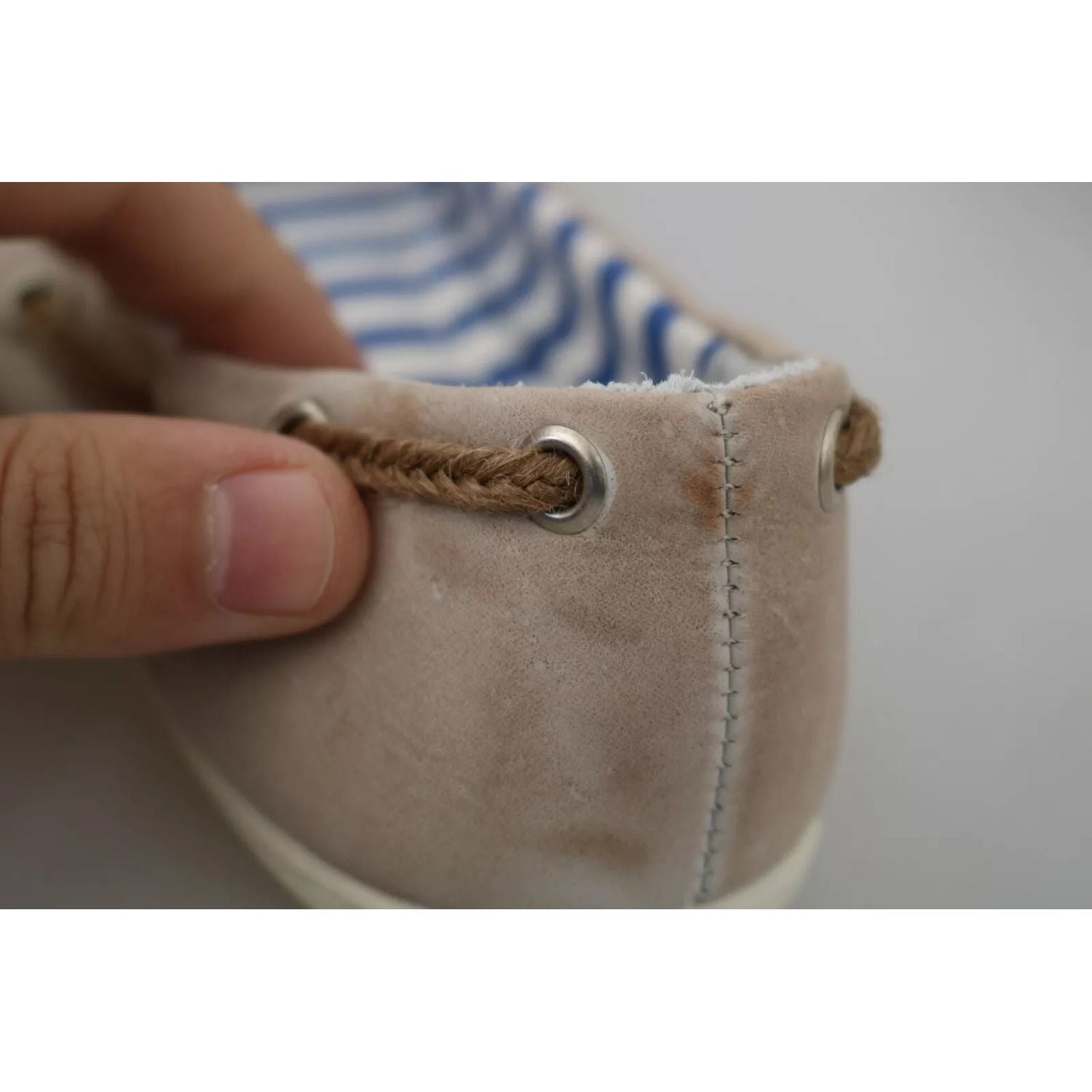 Pantofola D'Oro Beige Suede Lace Bow Loafers Ballet Flat Shoes