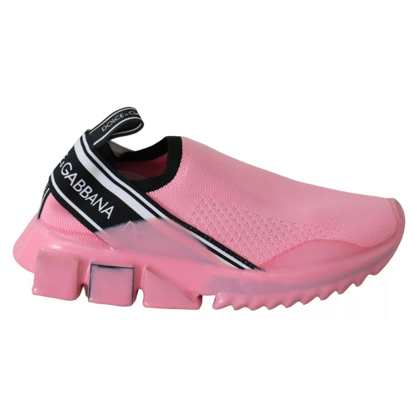 Dolce & Gabbana Pink Low Top Sorrento Sneakers Slip On Casual Shoes