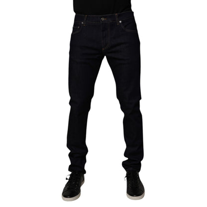Dolce & Gabbana Black Cotton Stretch Men Skinny Denim Jeans Dolce & Gabbana