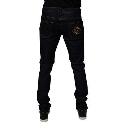 Dolce & Gabbana Black Cotton Stretch Men Skinny Denim Jeans Dolce & Gabbana