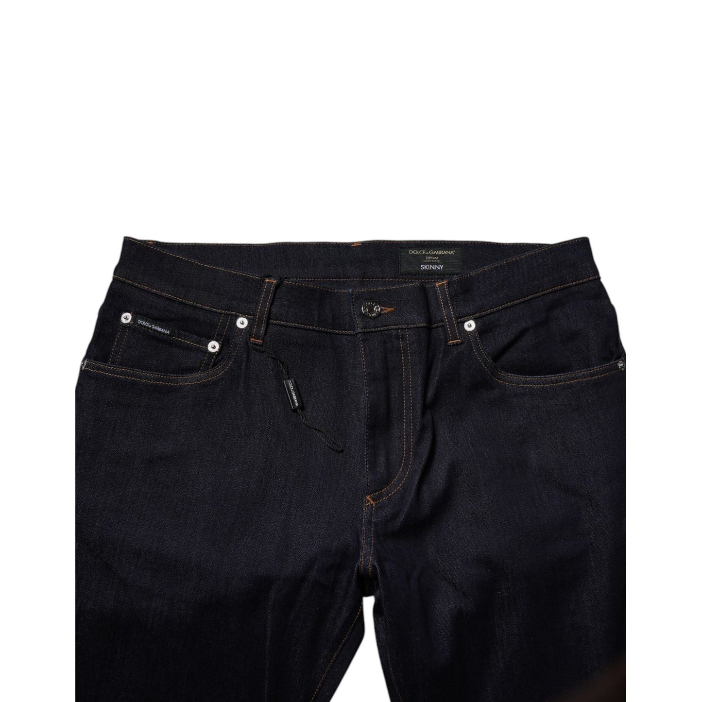 Dolce & Gabbana Black Cotton Stretch Men Skinny Denim Jeans Dolce & Gabbana