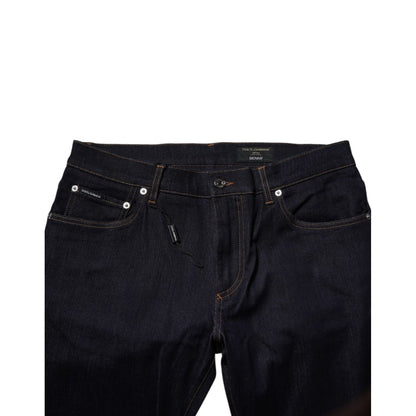 Dolce & Gabbana Black Cotton Stretch Men Skinny Denim Jeans Dolce & Gabbana