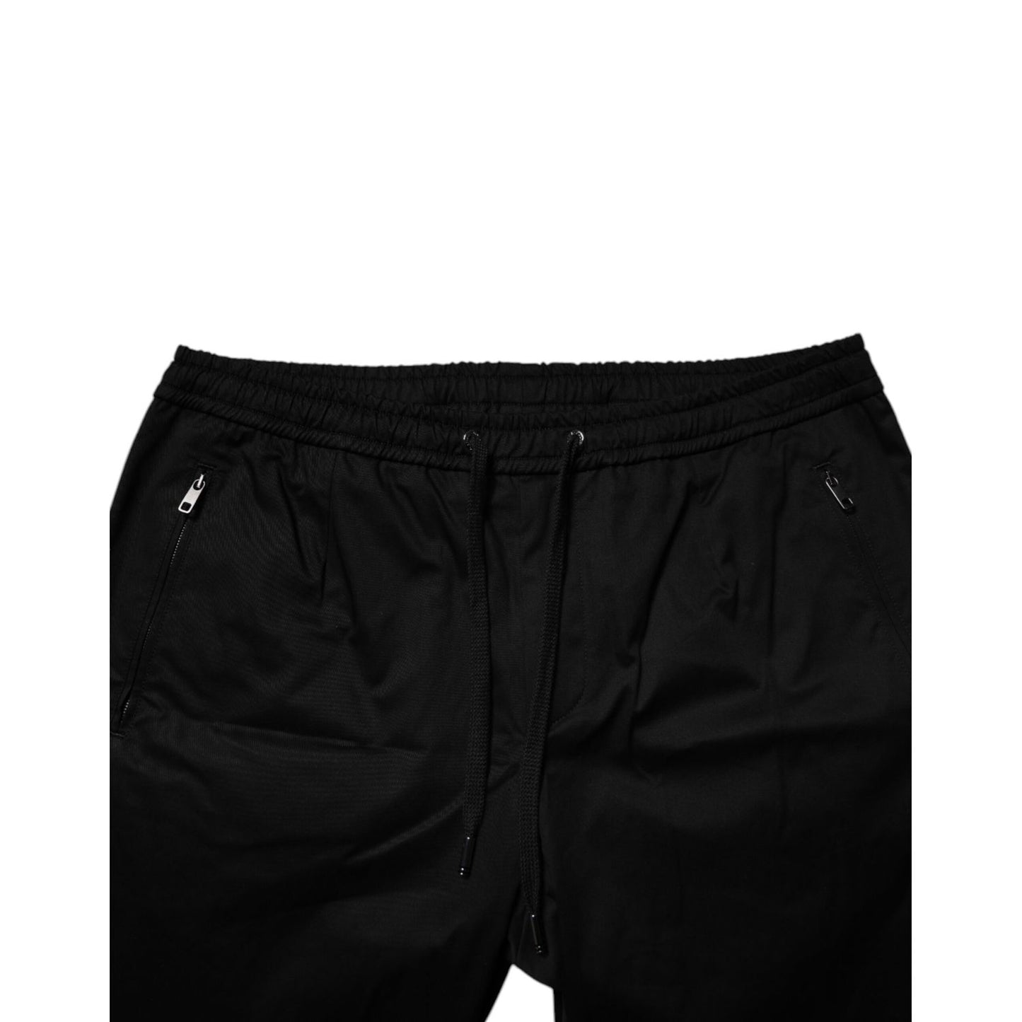 Dolce & Gabbana Black Cotton Stretch Jogger Sweatpants Pants Dolce & Gabbana