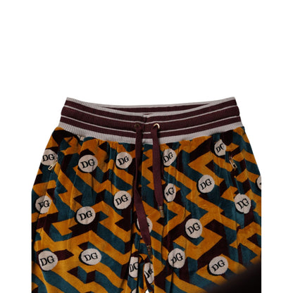 Dolce & Gabbana Multicolor Logo Monogram Jogger Sweatpants Pants Dolce & Gabbana
