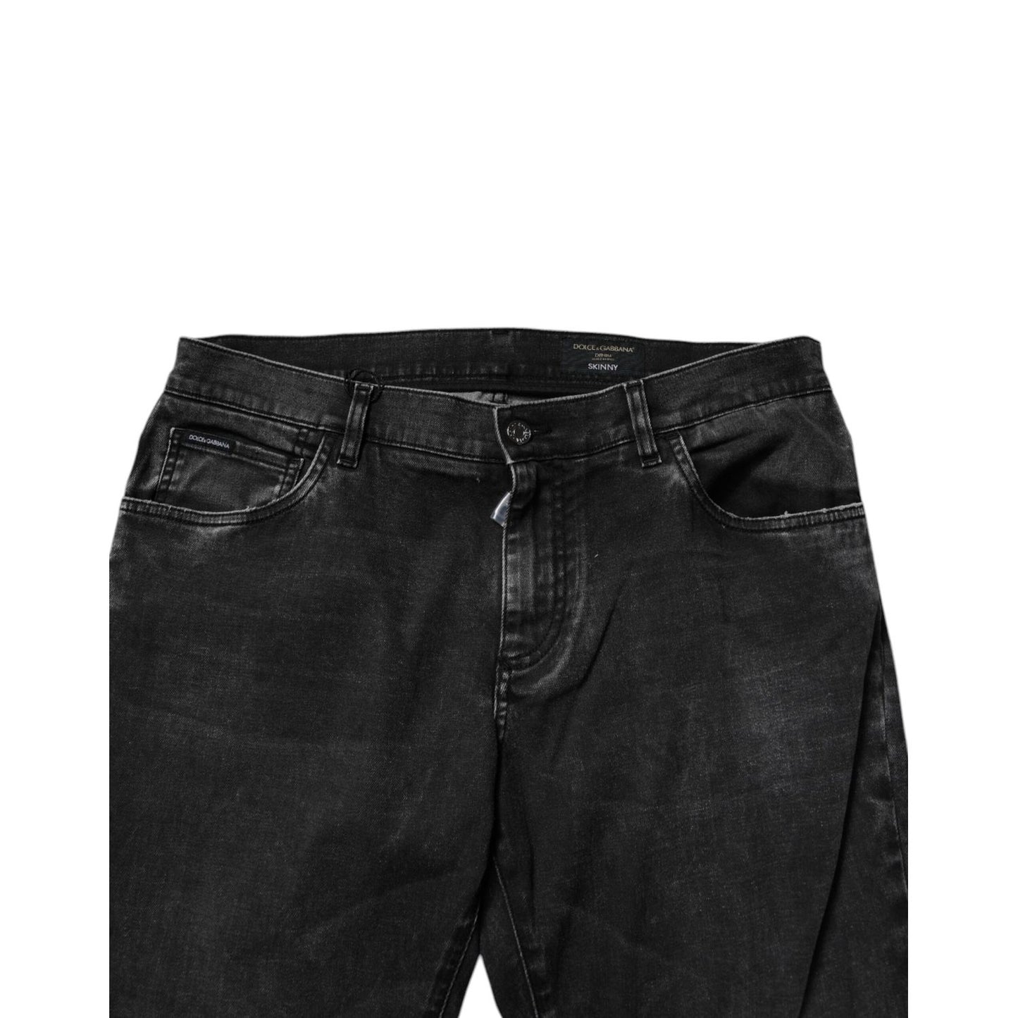 Dolce & Gabbana Black Cotton Stretch Men Skinny Denim Jeans