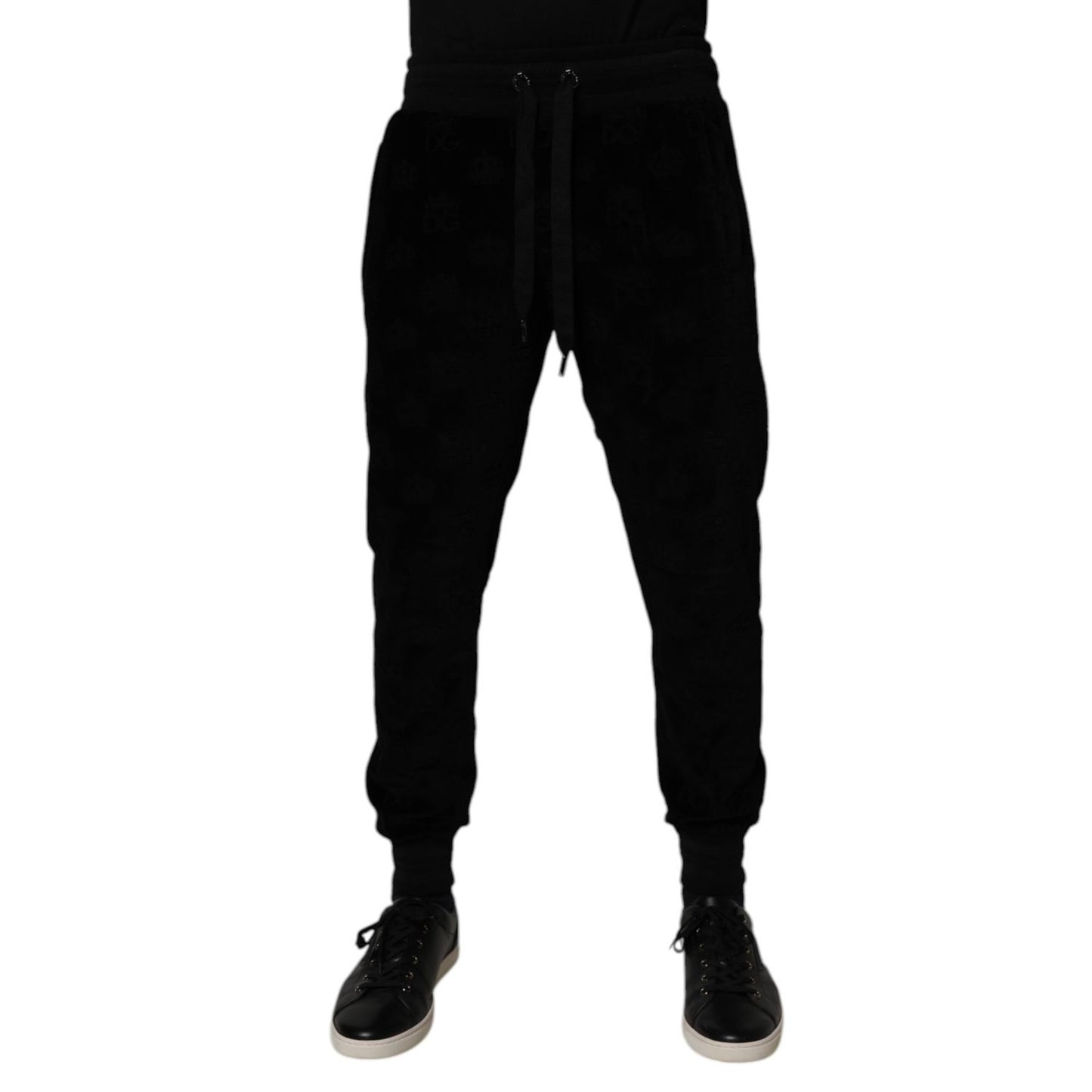 Dolce & Gabbana Black Cotton Jogger Men Sweatpants Pants Dolce & Gabbana