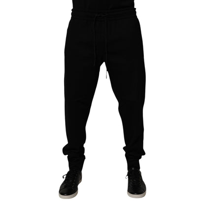 Dolce & Gabbana Black Cotton Blend Jogger Sweatpants Pants Dolce & Gabbana