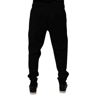 Dolce & Gabbana Black Cotton Blend Jogger Sweatpants Pants Dolce & Gabbana