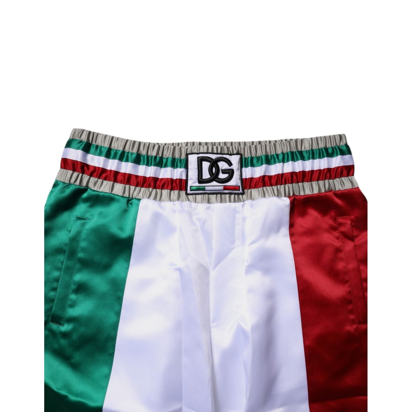 Dolce & Gabbana Multicolor Italia Polyester Bermuda Shorts Dolce & Gabbana