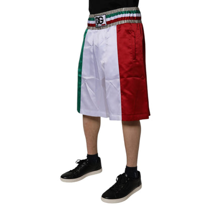 Dolce & Gabbana Multicolor Italia Polyester Bermuda Shorts Dolce & Gabbana