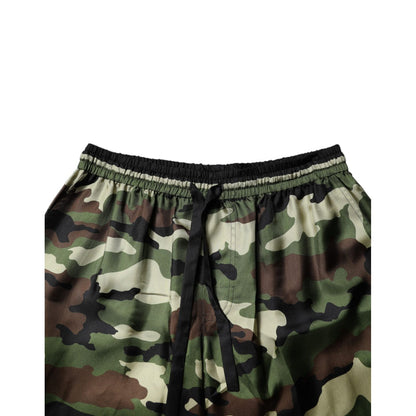 Dolce & Gabbana Multicolor Camouflage Silk Mid Waist Bermuda Shorts Dolce & Gabbana