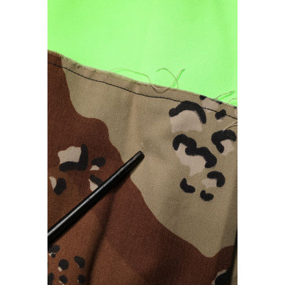 Dolce & Gabbana Green Patchwork Cargo Bermuda Shorts Dolce & Gabbana