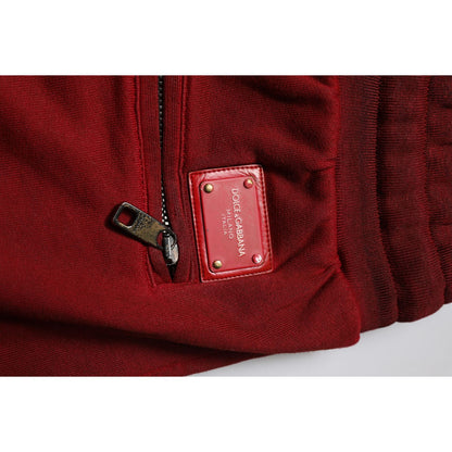 Dolce & Gabbana Maroon Rip Style Bermuda Sweatshorts Shorts Dolce & Gabbana