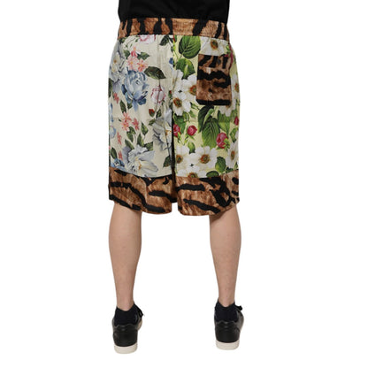 Dolce & Gabbana Multicolor Floral Print Men Bermuda Shorts Dolce & Gabbana