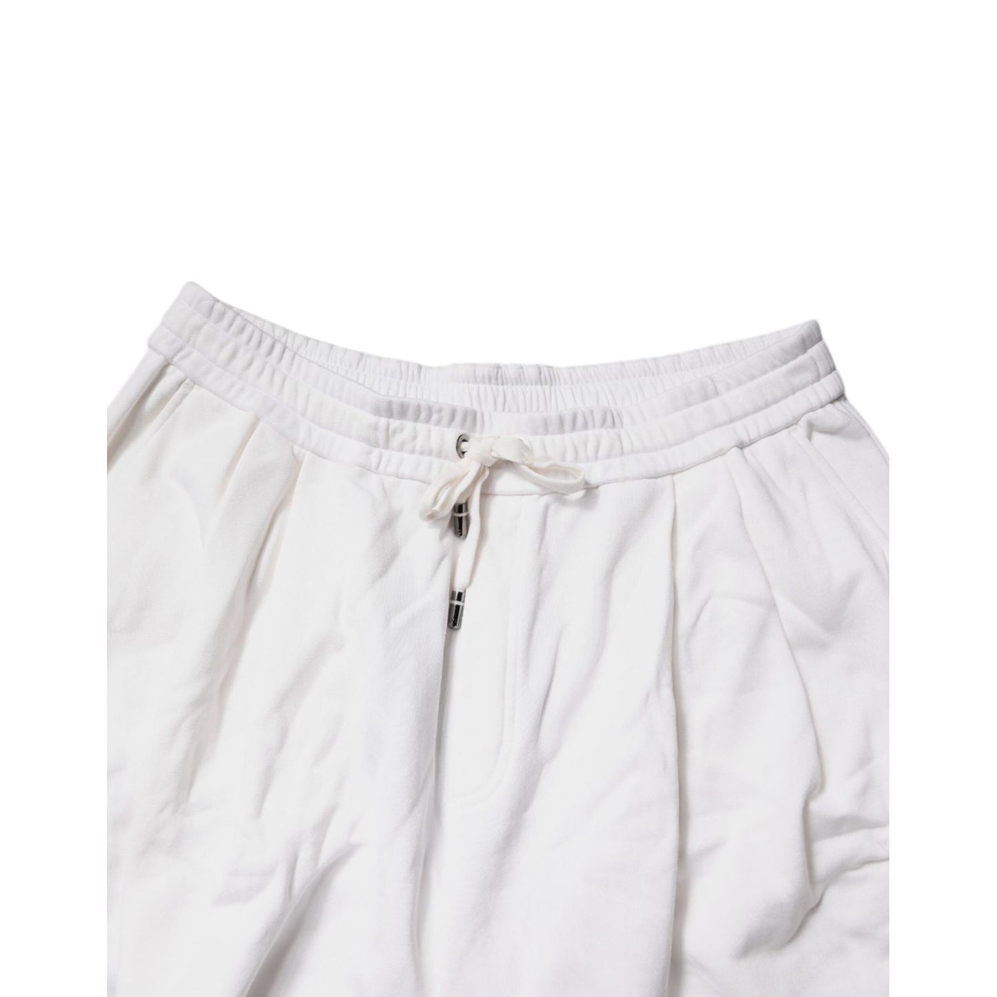 Dolce & Gabbana White Cotton Cargo Bermuda Sweatshorts Shorts Dolce & Gabbana