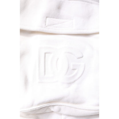 Dolce & Gabbana White Cotton Cargo Bermuda Sweatshorts Shorts Dolce & Gabbana