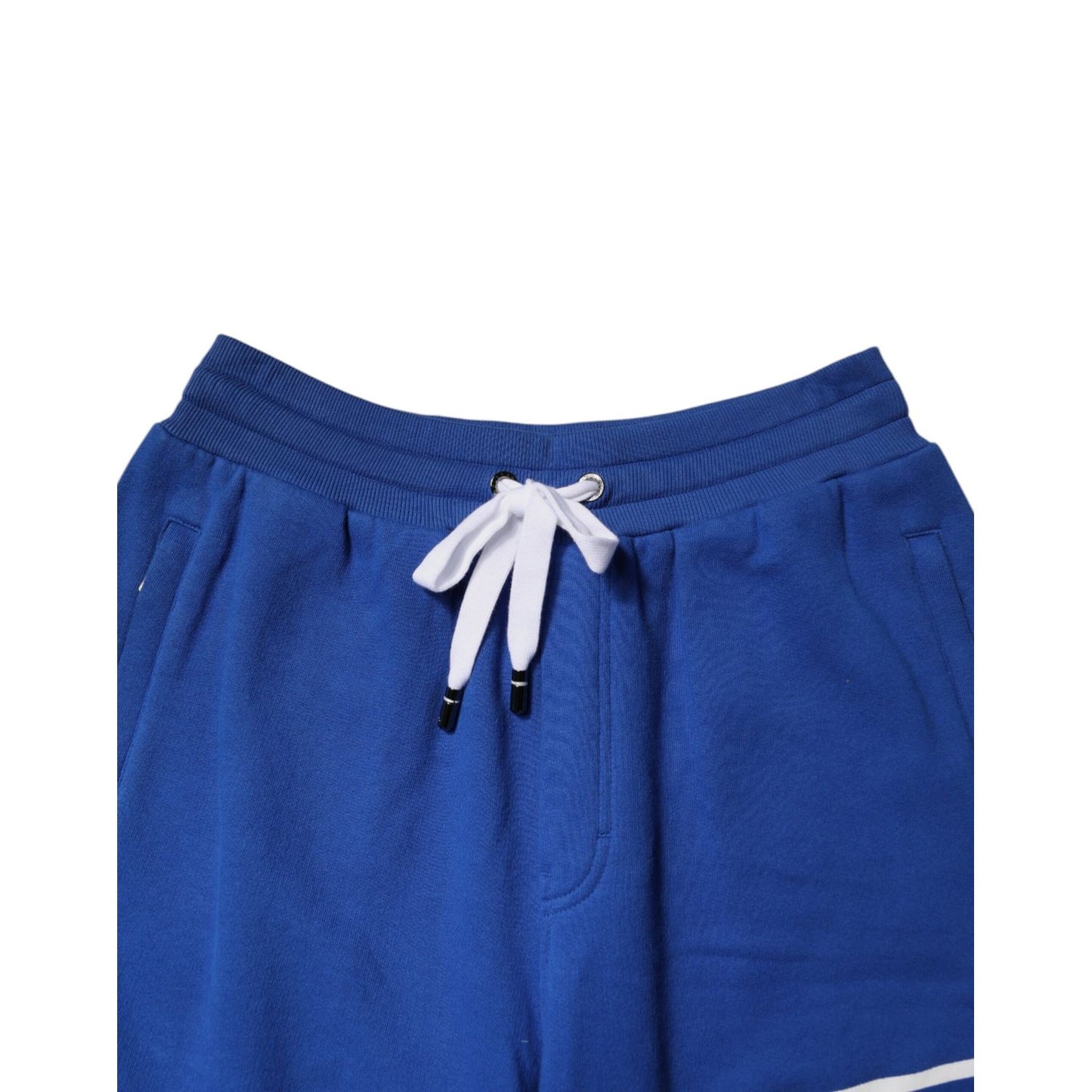 Dolce & Gabbana Blue Logo Cotton Bermuda Sweatshorts Shorts Dolce & Gabbana