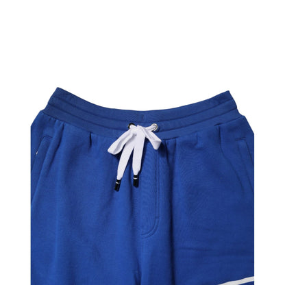 Dolce & Gabbana Blue Logo Cotton Bermuda Sweatshorts Shorts Dolce & Gabbana