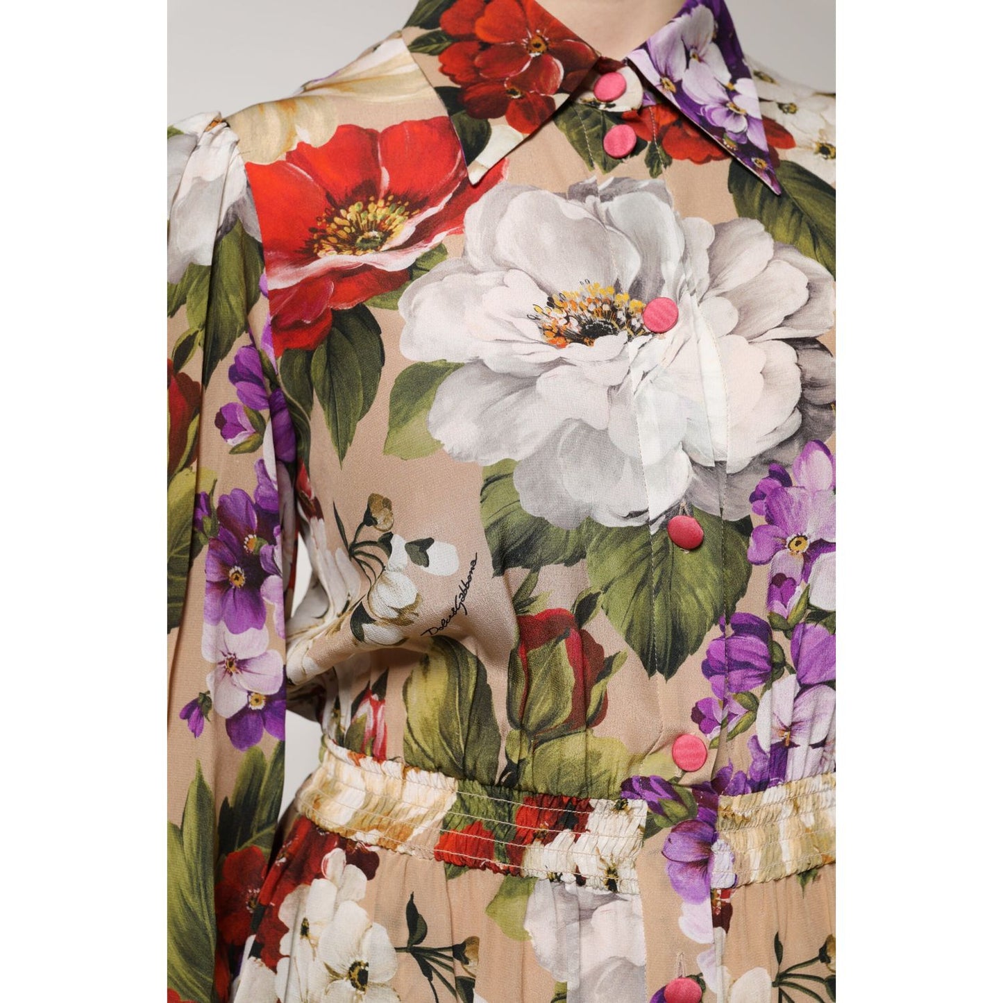 Dolce & Gabbana Multicolor Floral Wide Leg Jumpsuit Dress DR81637-38