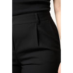 Dolce & Gabbana Black Wool High Waist Boot Cut Dress Pants PAN75975-40