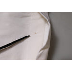 Dolce & Gabbana White Wool Mid Waist Wide Leg Pants