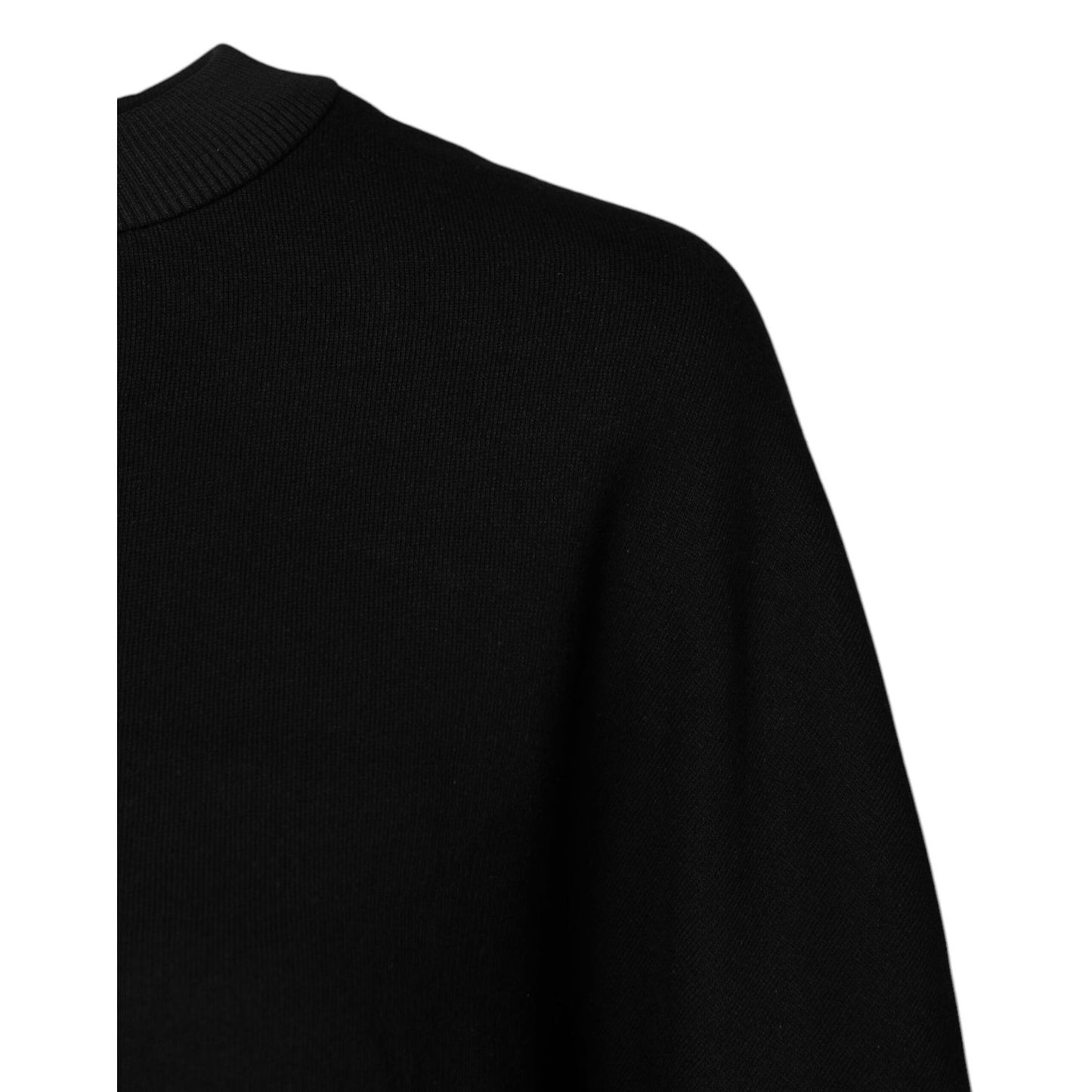 Dolce & Gabbana Black Cotton Crew Neck Sweatshirt Sweater