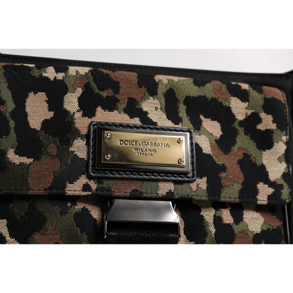 Dolce & Gabbana Multicolor Leopard Jacquard Crossbody Bag Dolce & Gabbana