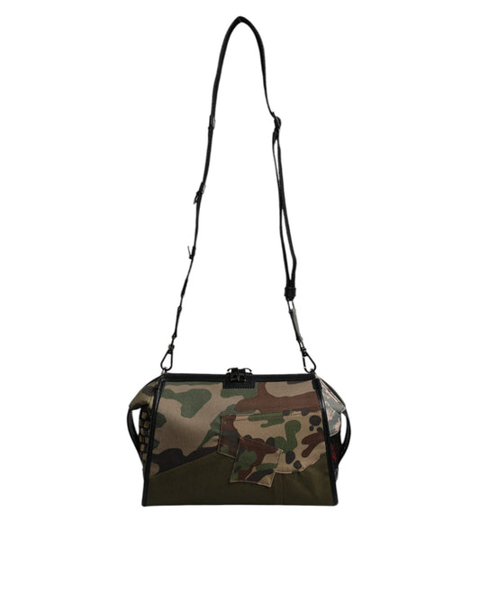 Dolce & Gabbana Multicolor Camouflage Patchwork Crossbody Bag BAG4318